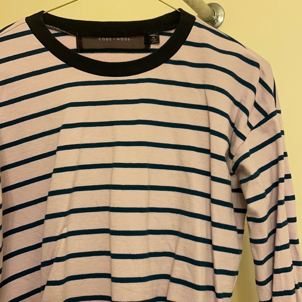 Pink striped crop top
